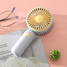 Petit ventilateur électrique de bureau portable à chargement USB (gris)