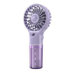 Ventilateur électrique portatif d'hydratation de ventilateur de brumisation tenu dans la main rechargeable par USB (violet)
