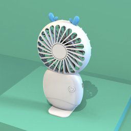 Ventilateur portatif de poche de dessin animé d'été, Mini ventilateur silencieux Rechargeable (blanc)
