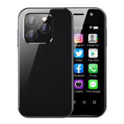 SOYES 14 Pro, 2 Go + 16 Go, Reconnaissance faciale, 3,0 pouces Android 9.0 MTK6739CW Quad Core jusqu'à 1,28 GHz, OTG, Réseau : 4G, Double SIM, Prise en charge de Google Play (Noir)