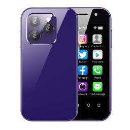 SOYES 14 Pro, 2 Go + 16 Go, Reconnaissance faciale, 3,0 pouces Android 9.0 MTK6739CW Quad Core jusqu'à 1,28 GHz, OTG, Réseau : 4G, Double SIM, Prise en charge de Google Play (Violet)