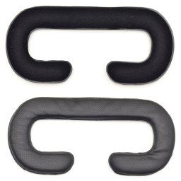 Couverture de masque pour les yeux en mousse pour le visage en cuir PU 2 pièces pour casque HTC VIVE VR (mince 1,5 cm)