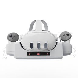 Base de chargement pour casque Meta Quest 3 VR, support de charge rapide mural avec indicateur LED (gris blanc)