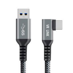 USB3.2 Gen1 VR Link Streamline pour Oculus Quest 2, modèle : coque en aluminium A-C fil tressé 3M