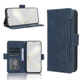 Pour Huawei nova 11 Skin Feel Veau Texture Card Slots Étui de téléphone en cuir (Bleu)