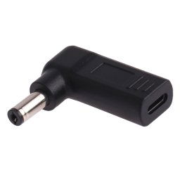 Connecteur adaptateur coudé USB-C / Type-C femelle à 5,5 x 2,1 mm mâle