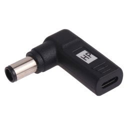 Connecteur adaptateur coudé USB-C / Type-C femelle à 7,4 x 5,0 mm pour ordinateurs portables HP
