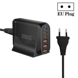 Adaptateur multiport pour ordinateur portable GaN PD100W Type-C x 3 + USB x 3, taille de prise :