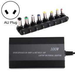 Ordinateur portable Power Power 100W Universal Charger avec chargeur de voiture et adaptateur électrique AC et 8 adaptateurs électriques et 1 port USB pour Samsung, Sony, Asus, Acer, IBM, HP, Dell, AU Plug