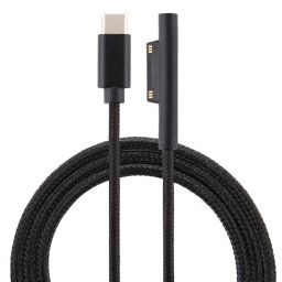 Câble d'alimentation mâle USB-C / Type-C à 6 broches en nylon pour adaptateur pour ordinateur portable Microsoft Surface Pro 3/4/5/6, longueur du câble: 1,5 m