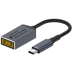Connecteur adaptateur de charge d'ordinateur Lenovo Big Square femelle vers USB-C/Type-C mâle 100 W