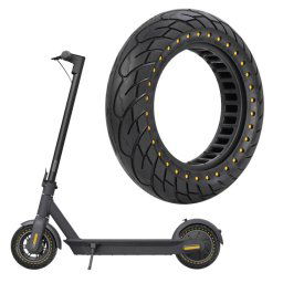 Pour Kugoo M4 Scooter électrique 10 pouces pneu gonflable solide en nid d'abeille (fente de 36mm jaune)