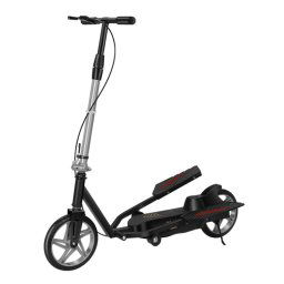 Scooter de mobilité à deux roues pour adulte, vélo à pédale à double aile, modèle : pliable noir