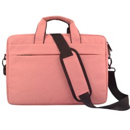 Respirable résistant à l usure mince et léger Mode épaule sac à main portable Zipper avec bandoulière, pour 13,3 pouces et ci-dessous Macbook, Samsung, Lenovo, Sony, DELL Alienware, CHUWI, ASUS, HP (rose)