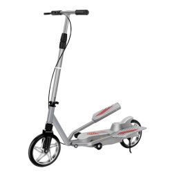 Scooter adulte scooter de mobilité à deux roues vélo à pédale à double aile, modèle: argent pliant