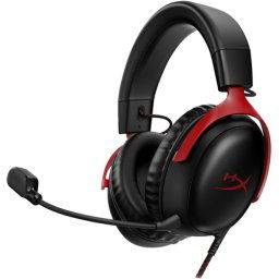 HyperX Cloud III, Ecouteurs gaming, noir/rouge