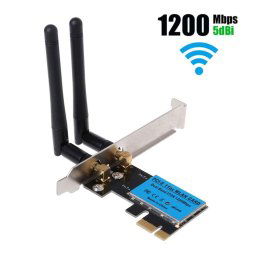 Carte réseau sans fil à double bande de 1200 Mbps 5G / 2.4G
