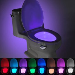 Veilleuse à capteur activé par le mouvement Pikachu Elf Ball Style, Détecteur pour siège de salle de bain de toilette à domicile, multi-mode 7 couleurs claires (gris)