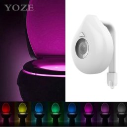 1705 Toilette Lumière Human Organe Induction Night Light Light Toilet Toilette Lumière de nuit (8 Couleur)