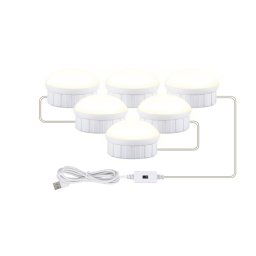 Miroir LED Miroir Miroir Beauté Légère Fill Light Hand Souvenirs Miroir Miroir Avant Lumière, Puissance Source: 6 ampoules (Naturel Blanc)