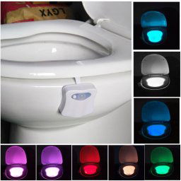 8 couleurs éclairage intérieur veilleuses capteur de mouvement LED couverture de siège de toilette Lightbowl Light Lamp