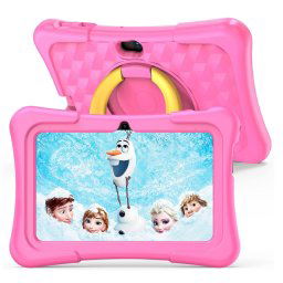 Pritom K7 Pro Kids Education Tablet PC, 7,0 pouces, 2 Go + 32 Go, Android 11 Allwinner A100 Quad Core CPU, support 2.4G WiFi / Bluetooth / Dual Camera, version globale avec Google Play, US Plug (Pink)