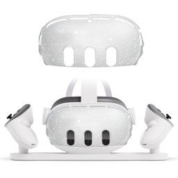 Pour Meta Quest 3 PC Coque de protection, style : coque unique (paillettes transparentes)