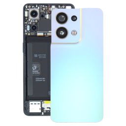 Pour OPPO Reno8 5G Couvercle arrière de batterie d'origine avec couvercle d'objectif d'appareil photo (rose)