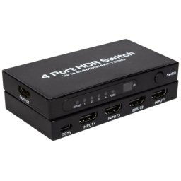 Commutateur HDMI 2.1 8K 60 Hz Q8-4 avec télécommande, adaptateur 4x1 pour home cinéma et jeux vidéo, prise américaine