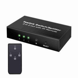 NK-T32 Toslink 3 In 2 Out Switch / Splitter avec télécommande IR