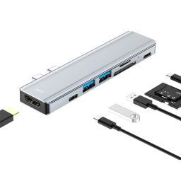 ENKAY Hat-Prince 7 en 2 Type-C vers 4K HDMI Station d'accueil Adaptateur Hub Lecteur de carte SD/TF