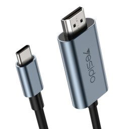 Câble adaptateur Yesido HM10 USB-C/Type-C vers HDMI HD, longueur : 2 m