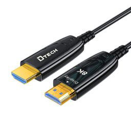 Câble fibre optique DTECH DT-HF8005 8K 60 Hz HDMI 2.1 Dolby Atmos, EARC pour PS5, Xbox, Home Cinéma, moniteur de jeu 10 m