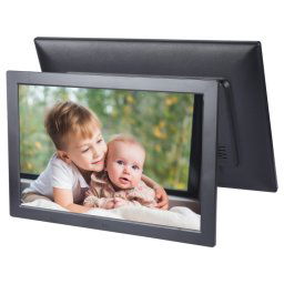 17-27 pouces, Cadre photo numérique de lecteur de musique et de film multimédia de 17 pouces avec télécommande, programme Mstar V59, prise en charge de la carte USB / SD / port HD, haut-parleur stéréo intégré