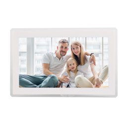 Cadre photo numérique Cloud avec écran IPS de 15,6 pouces, machine de publicité LED murale, type de prise : (blanc)