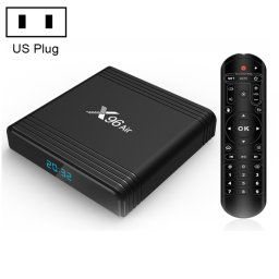 X96 Air 8K Smart TV BOX Android 9.0 Lecteur multimédia avec télécommande, Quad-core Amlogic S905X3, RAM : 4 Go, ROM : 32 Go, WiFi double bande, Bluetooth, prise US