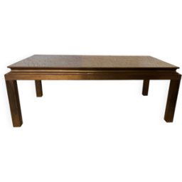 TABLE BASSE ART DECO Maison Jansen Bronze dore 96x48x37