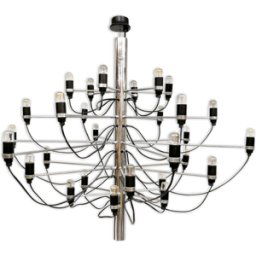 Lustre par Gino Sarfatti pour Flos argent 87x87x68