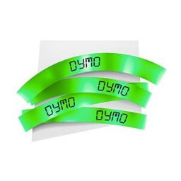 Ruban plastique dymo noir/vert 12MM pour letratag