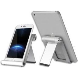 Support ergonomique Alba téléphone/tablette en aluminium, compatible 3 à 11 pouces