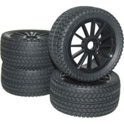 Roues complètes Street pour Buggy Reely RA093SBA1 12 rayons noir 1:8 4 pc(s)
