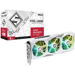 ASRock Carte graphique AMD Radeon RX 7600 Steel Legend OC 8 GB GDDR6-RAM PCIe x16 DisplayPort, HDMI™ overclockée