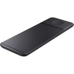 Samsung EP-P6300 Wireless Charger Trio Station de charge inductive raccordement magnétique Qi Wireless Charging noir chargeur sans fil, chargeur rapide