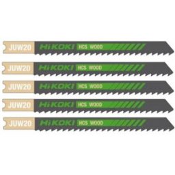 HiKOKI 750023 Lame HCS pour scie sauteuse, bois, 91,5/70×7,5×1,25 mm, 5 pieces