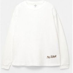 Pull&Bear T-Shirt Primavera Sound X Pb Tissu Gaufré Blanc cassé L male