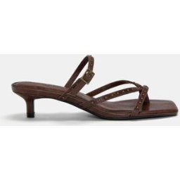 Pull&Bear Sandales Talon Rivets Marron 41 female
