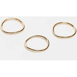 ASOS DESIGN - Fine bague tubulaire Ã superposer en plaquÃ© or 14 carats-ArgentÃ© ArgentÃ© M female
