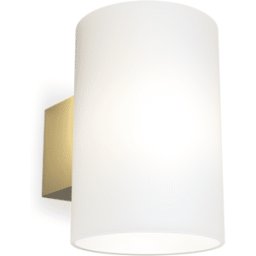 Herstal Applique murale Evoke grande Satin brass-verre opale