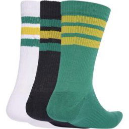 Adidas 3-Pack Crew Socks Adults Vert/Jaune 3S M 6.5-8 Unisex