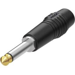 Jack 6.35 mm mâle, droit Hicon HI-J63TC-SM Nombre de pôles: 2 mono noir 1 pc(s)